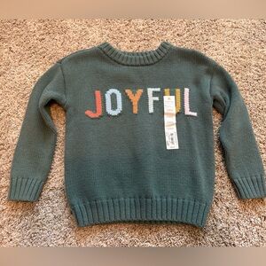 NEW “Joyful” Little Co sweater, size 24 months